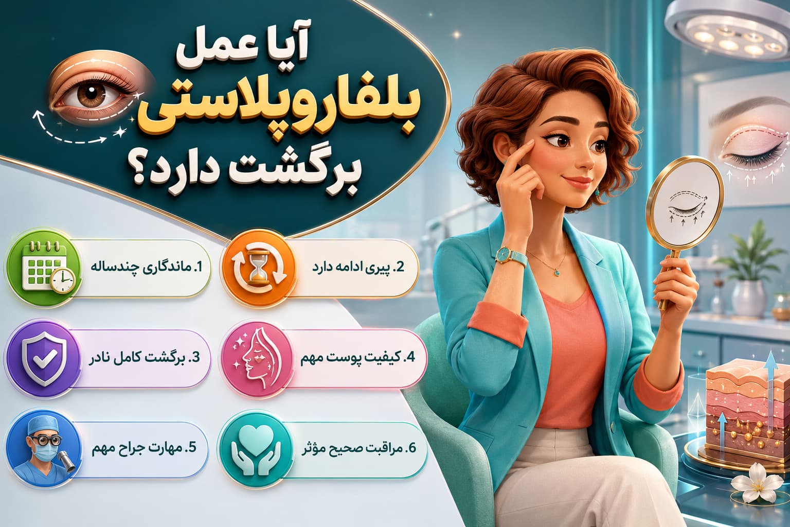 آیا عمل بلفاروپلاستی برگشت دارد؟ + بررسی ماندگاری جراحی پلک