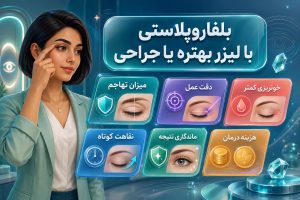 بلفاروپلاستی با لیزر بهتره یا جراحی عوارض + هزینه