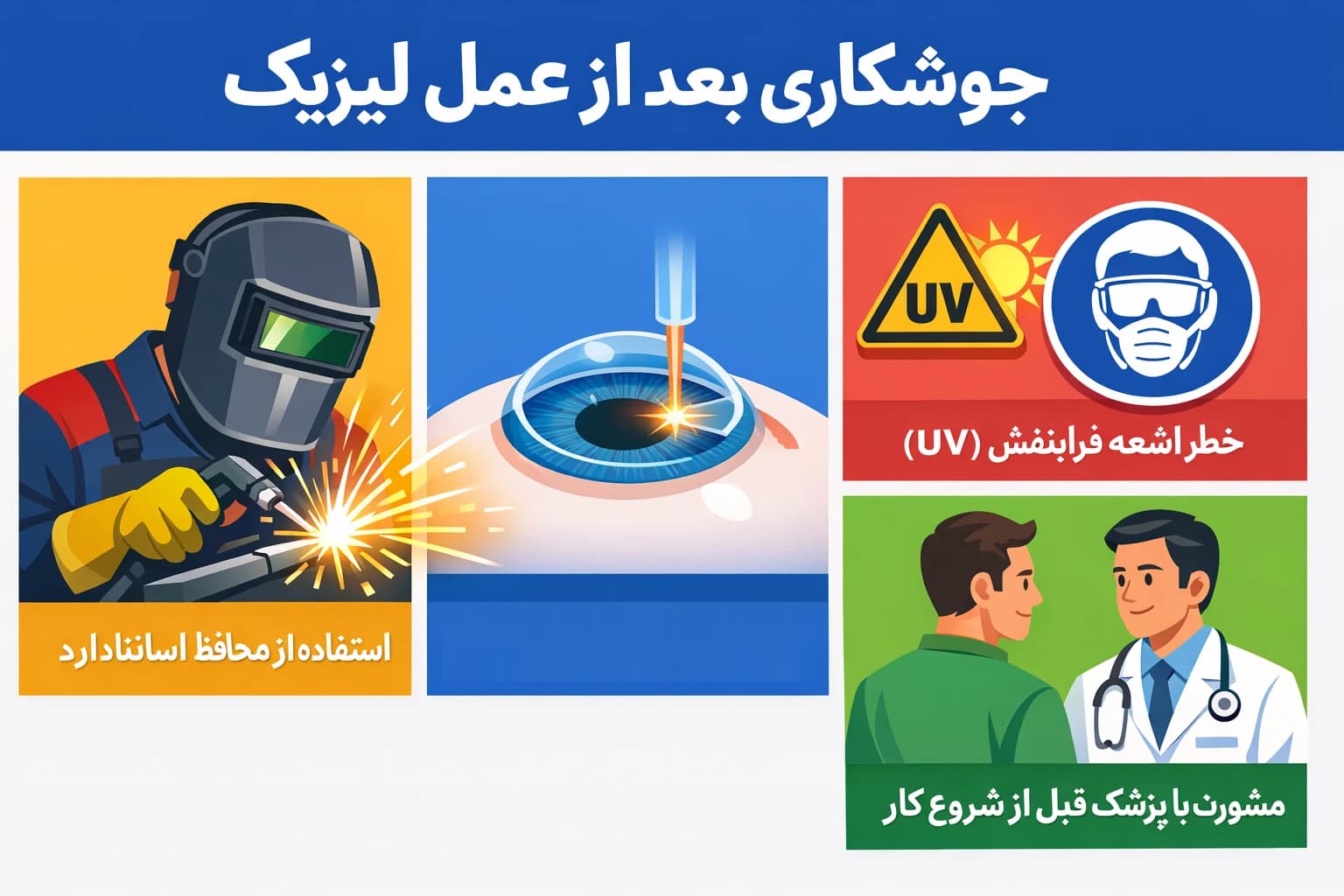 جوشکاری بعد از عمل لیزیک