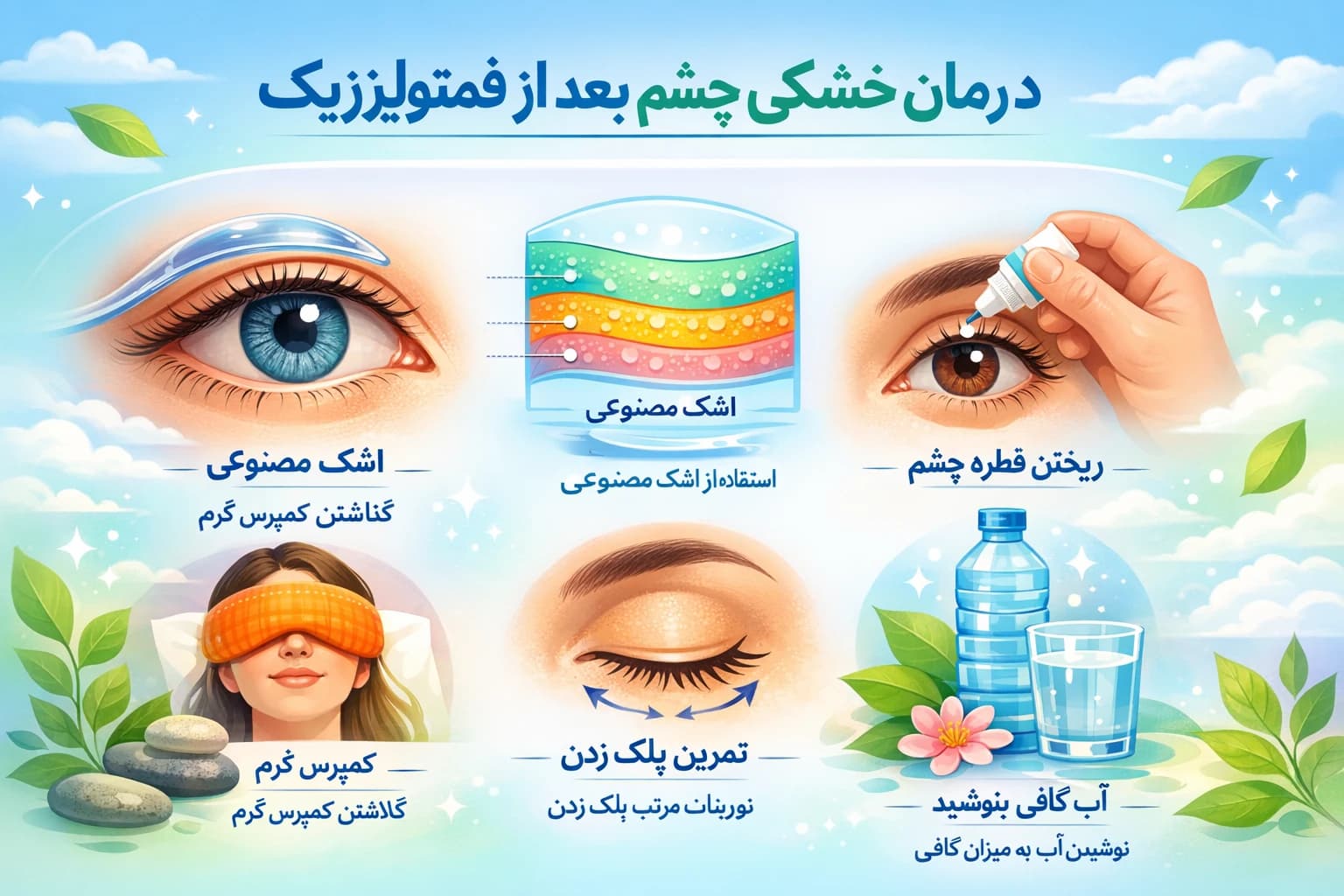 درمان خشکی چشم بعد از فمتولیزیک