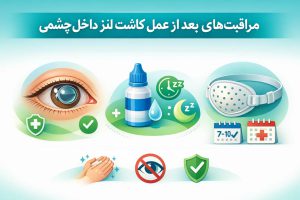 مراقبت های بعد از عمل کاشت لنز داخل چشمی