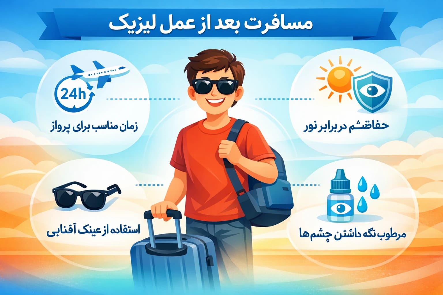 مسافرت بعد از عمل لیزیک
